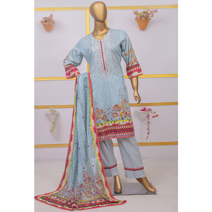 Imwaj Maria Lawn Printed Embroirded With Diamond Dupatta 3Pcs Suit - 7, Women, 3Pcs Shalwar Suit, Imwaj Maria, Chase Value