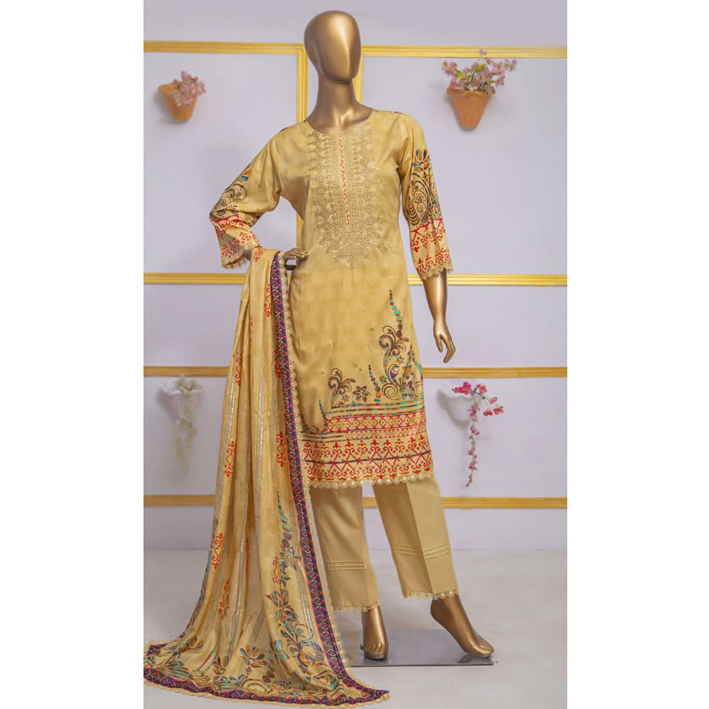 Imwaj Maria Lawn Printed Embroirded With Diamond Dupatta 3Pcs Suit - 3, Women, 3Pcs Shalwar Suit, Imwaj Maria, Chase Value