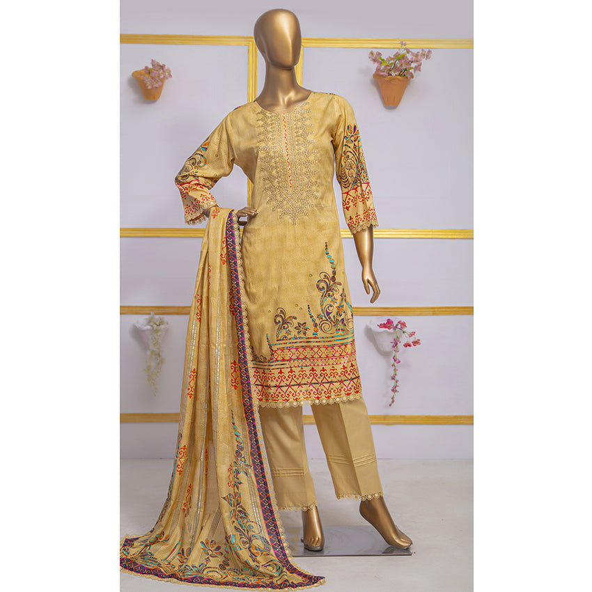 Imwaj Maria Lawn Printed Embroirded With Diamond Dupatta 3Pcs Suit - 3, Women, 3Pcs Shalwar Suit, Imwaj Maria, Chase Value