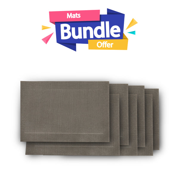 Table Mat with Runner Pack of 7 - Olive Green