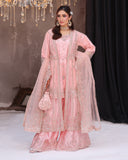 Dr Haris Maxi Front Open Luxury Semi-Stitched Maxi - 4