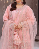 Dr Haris Maxi Front Open Luxury Semi-Stitched Maxi - 4