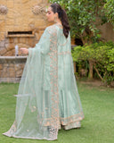 Dr Haris Maxi Front Open Luxury Semi-Stitched Maxi - 1