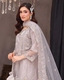 Dr Haris Maxi Front Open Luxury Semi-Stitched Maxi - 2