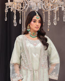 Dr Haris Maxi Front Open Luxury Semi-Stitched Maxi - 3