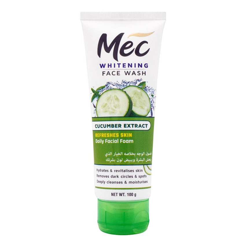 Mec Whitening Cucumber Extract Face Wash, 100g, Face Washes, Mec, Chase Value