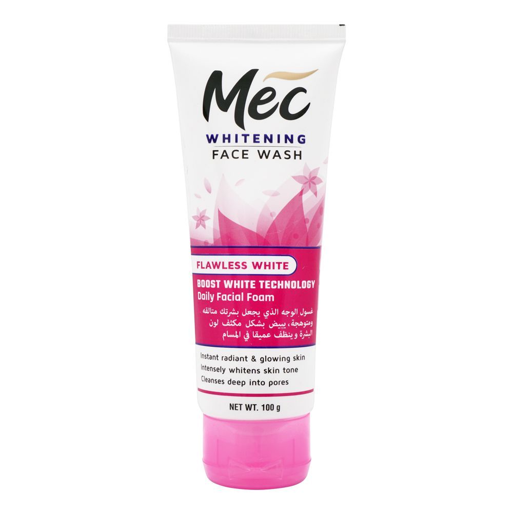 Mec Whitening Flawless White Face Wash, 100g, Face Washes, Mec, Chase Value