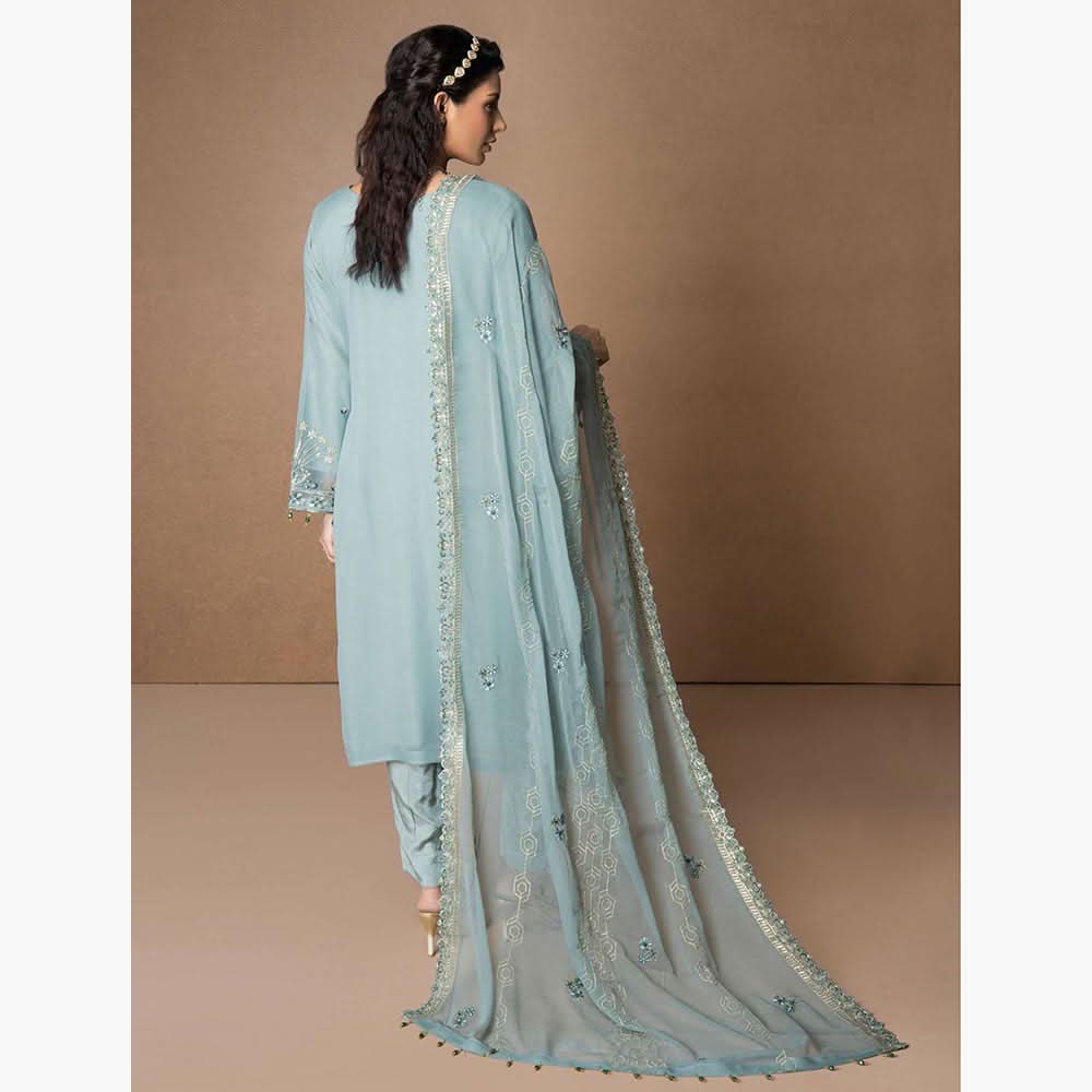 Mehnaz Luxury Fancy  Embroidered Lawn 3Pcs Unstitched Suit - 8, Women, 3Pcs Shalwar Suit, Mi Creation, Chase Value