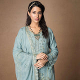 Mehnaz Luxury Fancy  Embroidered Lawn 3Pcs Unstitched Suit - 8, Women, 3Pcs Shalwar Suit, Mi Creation, Chase Value