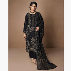 Mehnaz Luxury Fancy  Embroidered Lawn 3Pcs Unstitched Suit - 1, Women, 3Pcs Shalwar Suit, Mi Creation, Chase Value