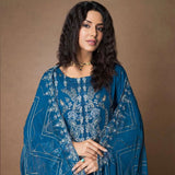 Mehnaz Luxury Fancy  Embroidered Lawn 3Pcs Unstitched Suit - 7, Women, 3Pcs Shalwar Suit, Mi Creation, Chase Value