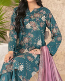 Tawakkal Melek Staple Printed Suit with Shawl - 3 Pc