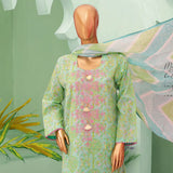 Minahil Printed Lawn Embroidered 3Pcs Suit with Bember Dupatta - 9, Women, 3Pcs Shalwar Suit, Leeds Textile, Chase Value