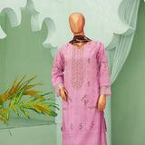 Minahil Printed Lawn Embroidered 3Pcs Suit with Bember Dupatta - 7, Women, 3Pcs Shalwar Suit, Leeds Textile, Chase Value