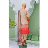 Minahil Printed Lawn Embroidered 3Pcs Suit with Bember Dupatta - 4, Women, 3Pcs Shalwar Suit, Leeds Textile, Chase Value