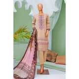 Minahil Printed Lawn Embroidered 3Pcs Suit with Bember Dupatta - 8, Women, 3Pcs Shalwar Suit, Leeds Textile, Chase Value