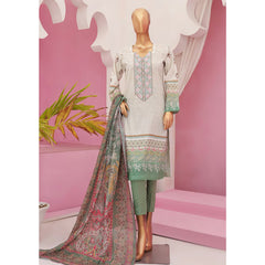 Mishal Printed Lawn Embroidered 3Pcs Suit with Bember Dupatta - 7, Women, 3Pcs Shalwar Suit, Leeds Textile, Chase Value