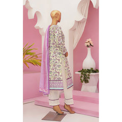 Mishal Printed Lawn Embroidered 3Pcs Suit with Bember Dupatta - 2, Women, 3Pcs Shalwar Suit, Leeds Textile, Chase Value