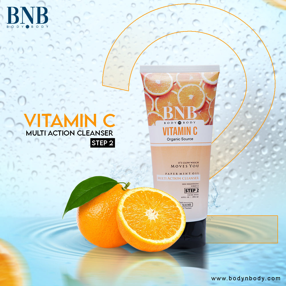 BNB Vitamin C Multi Action Cleanser 200ml, Makeup Removers & Cleansers, BNB, Chase Value