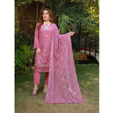 Schick Munsha Chiffon Fancy Embroidered Semi Stich 3Pcs Suit - 2, Women, 3Pcs Shalwar Suit, Mi Creation, Chase Value