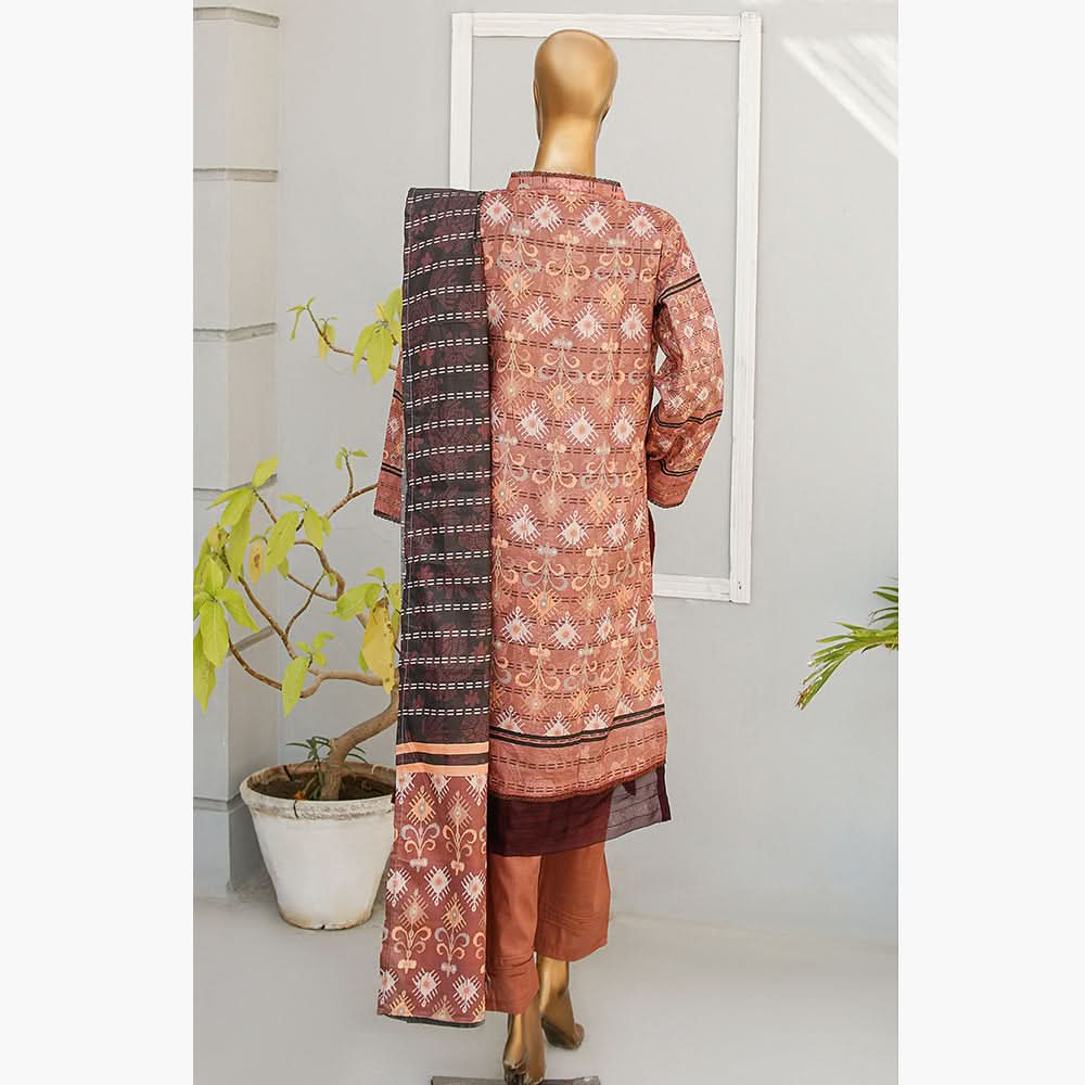Musfirah Digital Lawn Printed 3Pcs Unstitched Suit, Women, 3Pcs Shalwar Suit, Leeds Textile, Chase Value