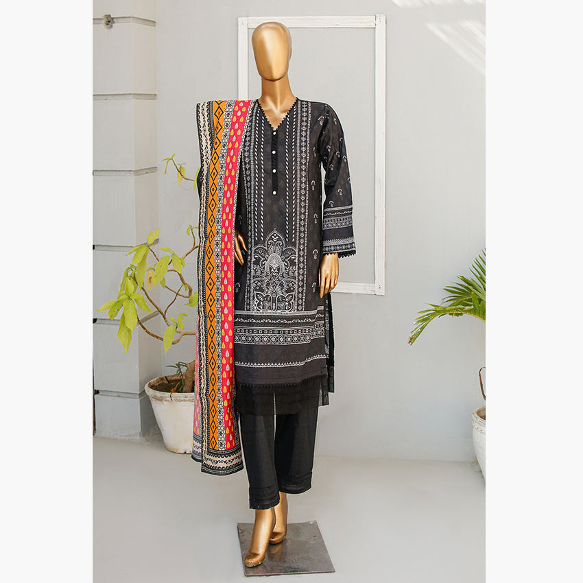 Musfirah Digital Lawn Printed 3Pcs Unstitched Suit, Women, 3Pcs Shalwar Suit, Leeds Textile, Chase Value