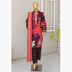 Musfirah Digital Lawn Printed 3Pcs Unstitched Suit, Women, 3Pcs Shalwar Suit, Leeds Textile, Chase Value