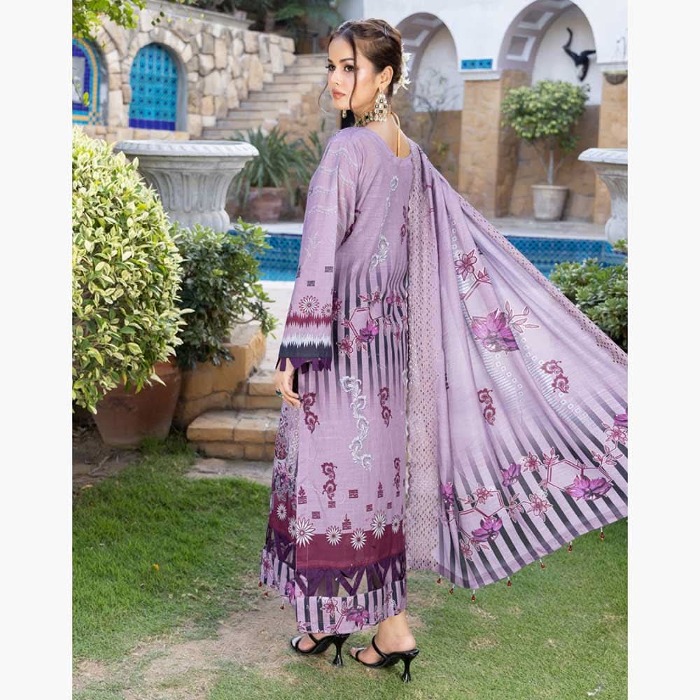 Schick Natasha Slub Lawn Embroidered Unstitched 3Pcs Suit - 2, Women, 3Pcs Shalwar Suit, MI Creation, Chase Value