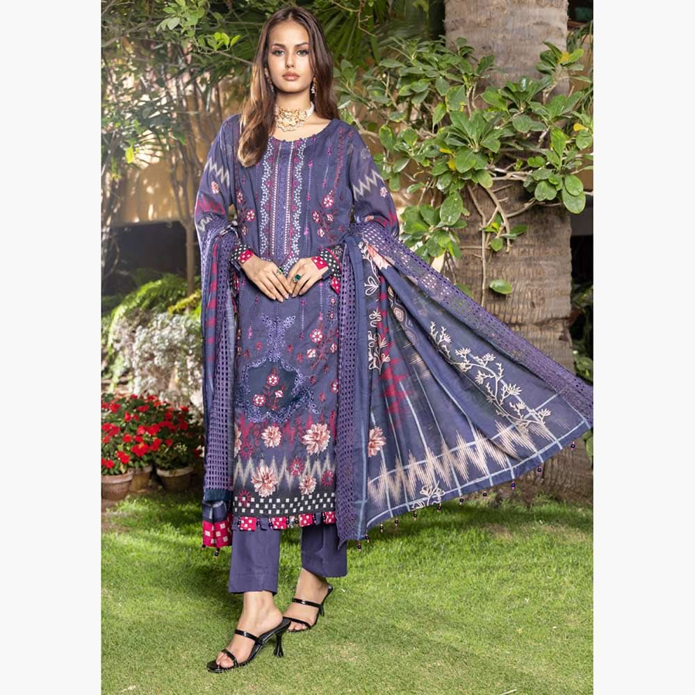 Schick Natasha Slub Lawn Embroidered Unstitched 3Pcs Suit - 8, Women, 3Pcs Shalwar Suit, MI Creation, Chase Value