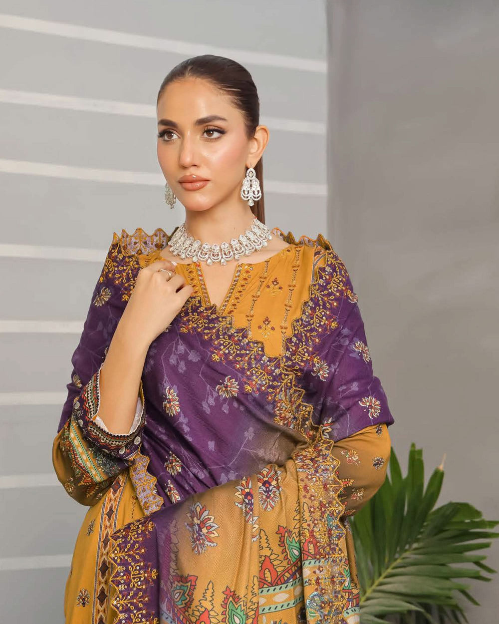 Nazia By RA-Bin Hameed Embroidered Linen Unstitched 3Pcs Suit - TS-2023, Women, 3Pcs Shalwar Suit, Rana Arts, Chase Value