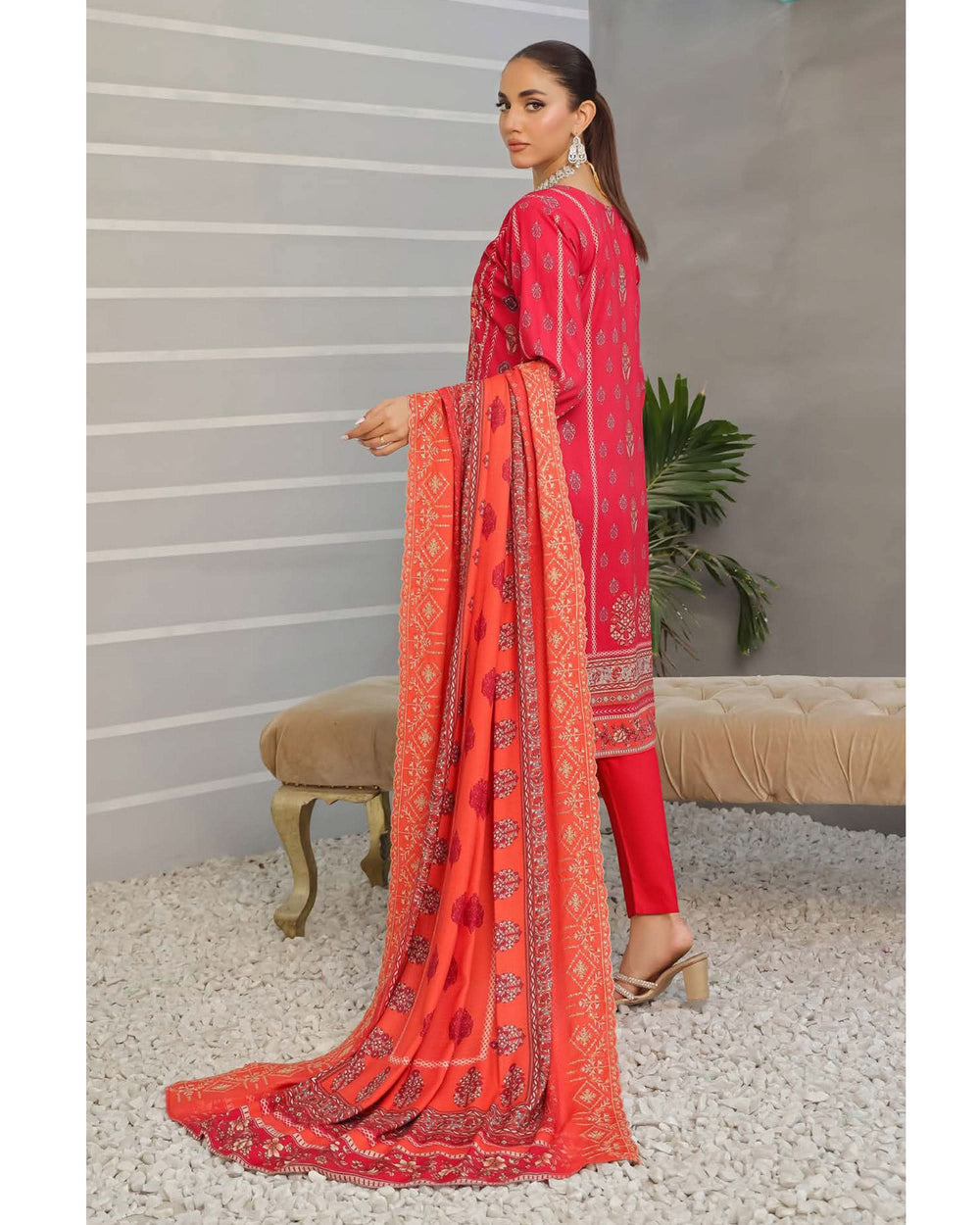 Nazia By RA-Bin Hameed Emboridered Linen Unstitched 3Pcs Suit - TS-2030, Women, 3Pcs Shalwar Suit, Rana Arts, Chase Value