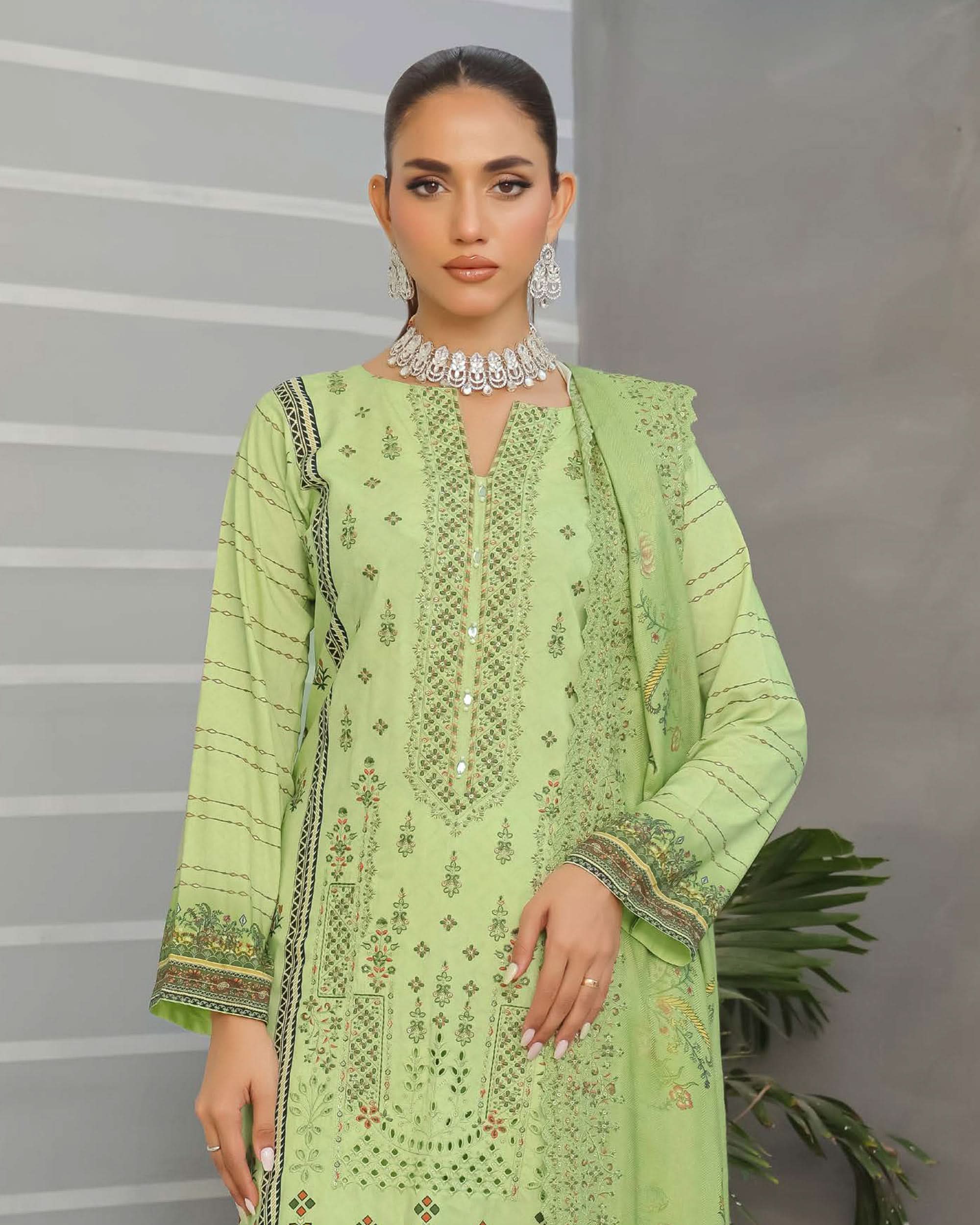 Nazia By RA-Bin Hameed Emboridered Linen Unstitched 3Pcs Suit - TS-2027, Women, 3Pcs Shalwar Suit, Rana Arts, Chase Value