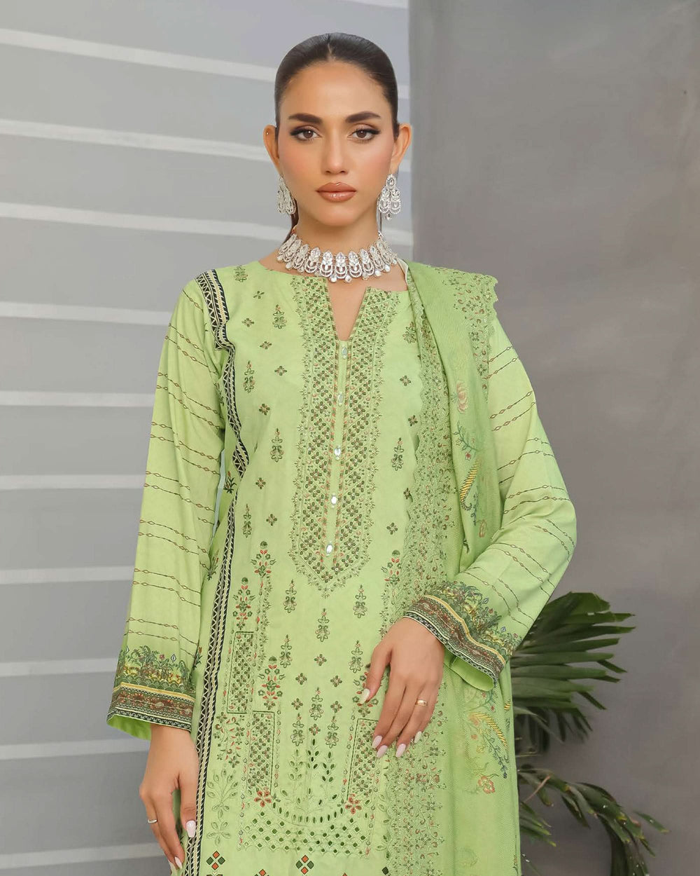 Nazia By RA-Bin Hameed Emboridered Linen Unstitched 3Pcs Suit - TS-2027, Women, 3Pcs Shalwar Suit, Rana Arts, Chase Value