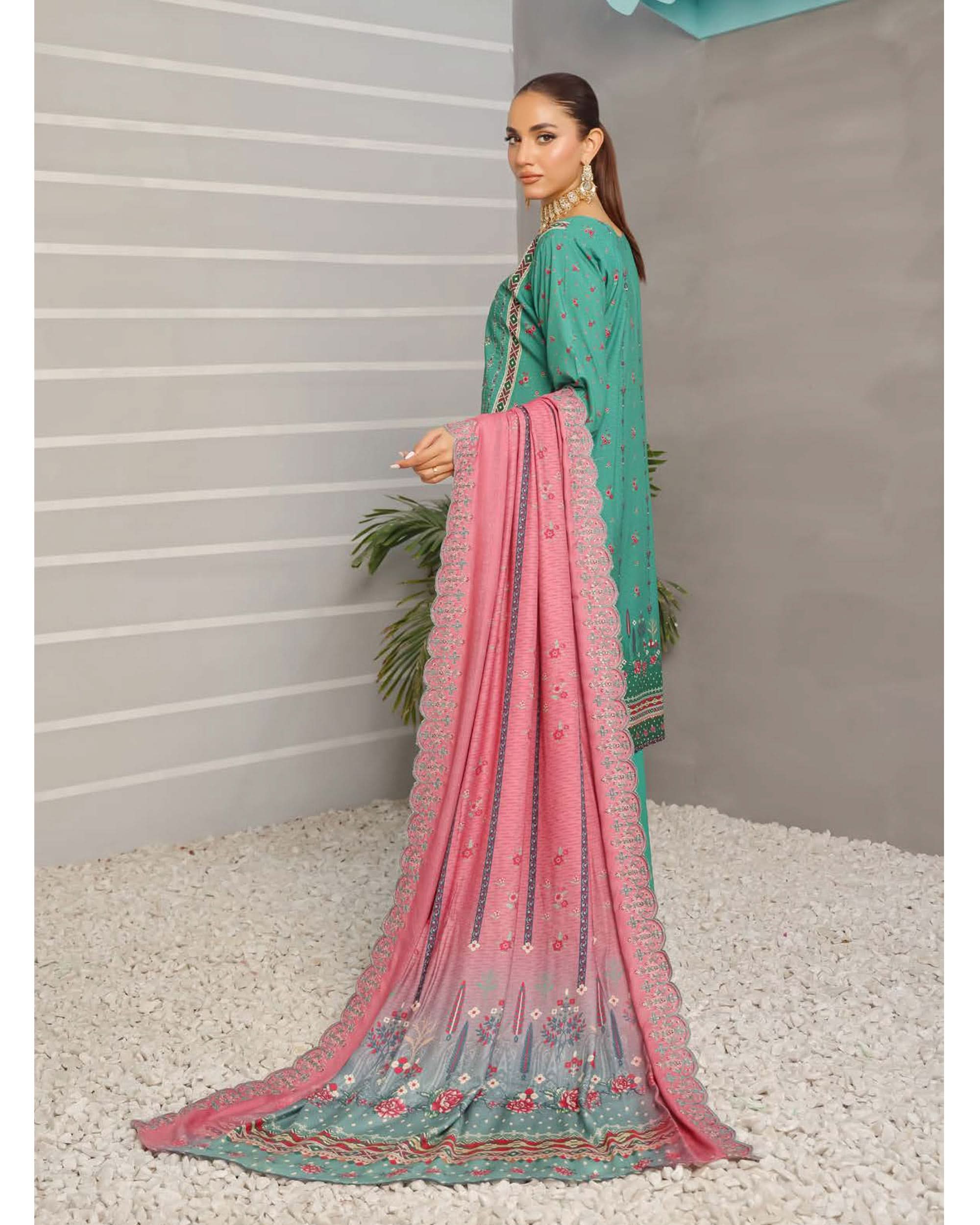Nazia By RA-Bin Hameed Emboridered Linen Unstitched 3Pcs Suit - MS-2017, Women, 3Pcs Shalwar Suit, Rana Arts, Chase Value