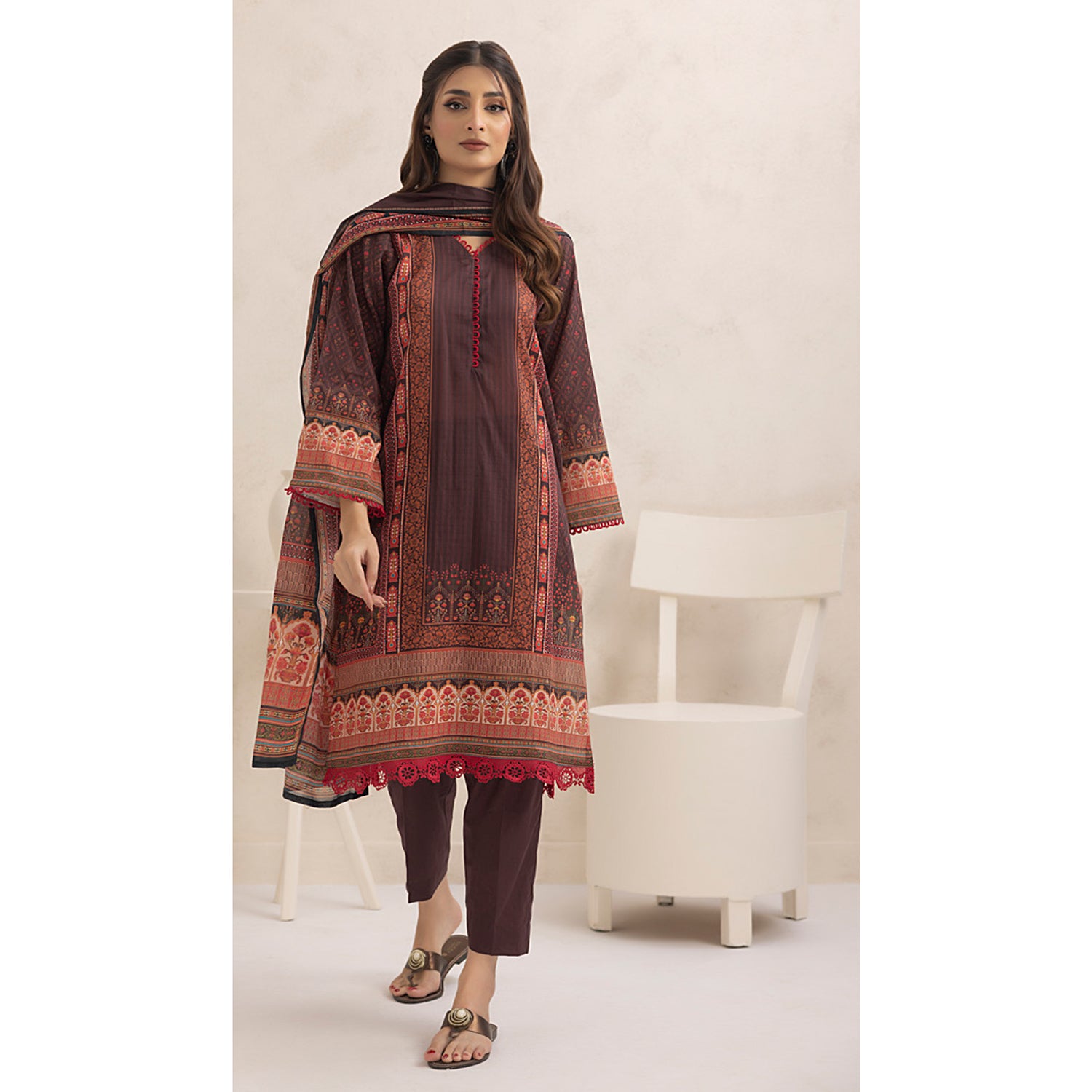 Regalia Nino Kara Cotton Digital Printed Unstitched 3pcs Suit - 10, Women, 3Pcs Shalwar Suit, Regalia Textiles, Chase Value