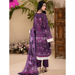 Ruby Lawn Printed Embroidered Unstitched 3Pcs Suit - 8, Women, 3Pcs Shalwar Suit, Zesh Textile, Chase Value