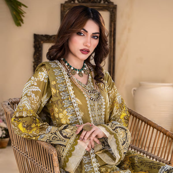 Ruby Lawn Printed Embroidered Unstitched 3Pcs Suit - 6, Women, 3Pcs Shalwar Suit, Zesh Textile, Chase Value