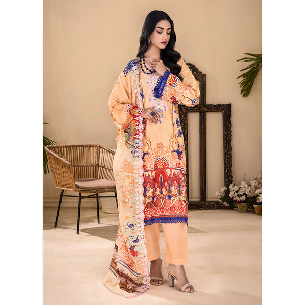 Ruby Lawn Printed Embroidered Unstitched 3Pcs Suit - 10, Women, 3Pcs Shalwar Suit, Zesh Textile, Chase Value