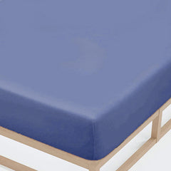 Single Bed Fitted Sheet Jersey - Navy Blue