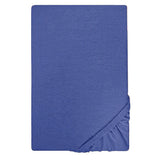 Single Bed Fitted Sheet Jersey - Navy Blue, Single Size Bed Sheet, Chase Value, Chase Value