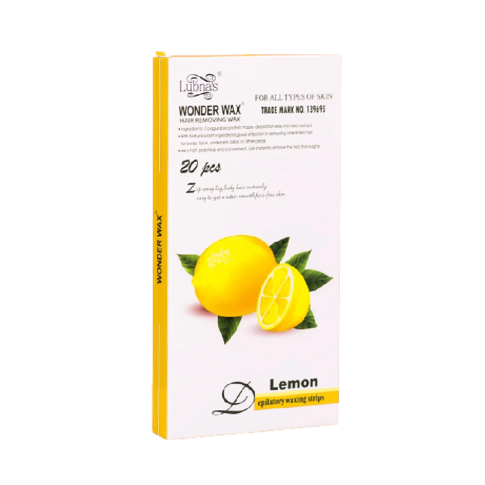 Lubnas Wonder Lemon Depilatory Waxing Strips - 20Pcs, Hair Removal, Lubnas, Chase Value