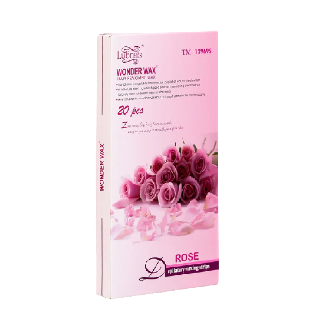 Lubnas Wonder Rose Depilatory Waxing Strips - 20Pcs, Hair Removal, Lubnas, Chase Value
