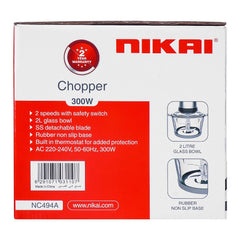 Nikai Chopper Glass NC-494A, Chopper, Nikai, Chase Value