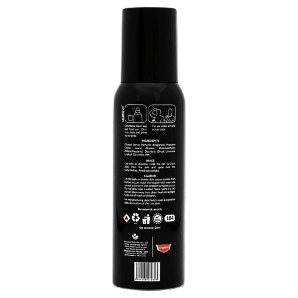 Markhor Body Spray Orignal 120ml - Noir, Men Body Spray & Mist, Markhor, Chase Value