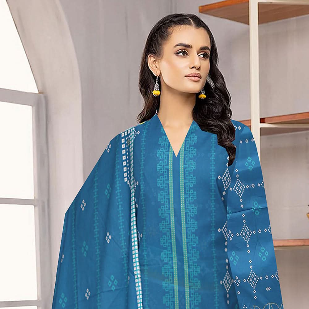 Noor Jahan Sana Lakhani Printed Lawn Suit Unstitched 3Pcs V1 - 4, Women, 3Pcs Shalwar Suit, Noor Jahan, Chase Value