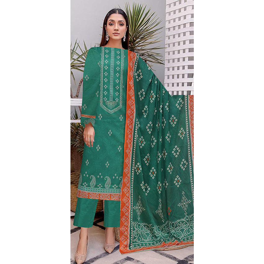 Noor Jahan Sana Lakhani Printed Lawn Suit Unstitched 3Pcs V1 - 7