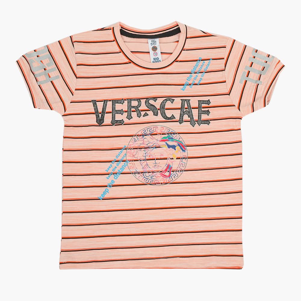 Boys Half Sleeves T-Shirt - Orange, Boys T-Shirts, Chase Value, Chase Value