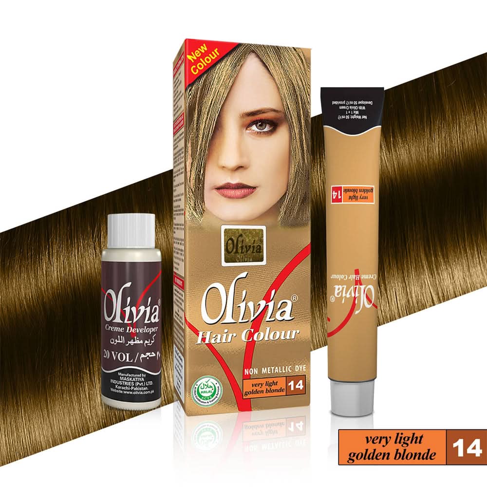 Olivia Hair Color Very Light Golden Blonde No 14, Hair Color, Olivia, Chase Value