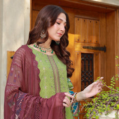 Schick Oodhni Lawn Printed Embroidered Unstitched 3Pcs Suit - 9, Women, 3Pcs Shalwar Suit, Mi Creation, Chase Value