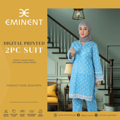 Eminent Women's Digital Printed Unstitched 2Pcs Co-Ord Set - P14